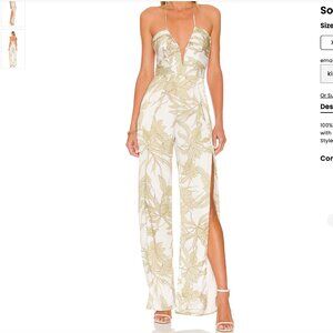 Katie May Never Cross Jumpsuit - Green Flora